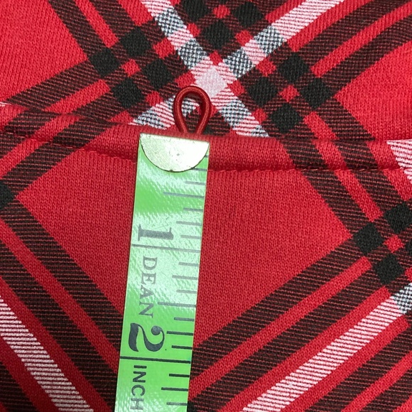 Harley-Davidson Red Plaid Hooded Biker Vest Split Zip Hood M/L Embroidered - Picture 12 of 14